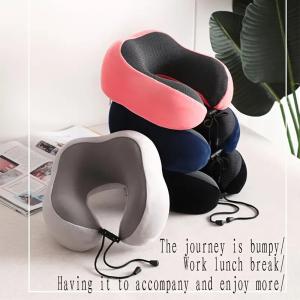 Ergonomic Memory Sponge U-shaped Travel Pillow - Adjustable, Double sided Neck Support Pad, Suitable for Comfortable Sleep on Pl