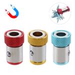 Universal 1/4 Batch Head Colored Magnetic Coil Metal Screwdriver Head Positioning Magnetizer Electric Tool Accessory Set