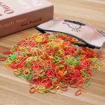 500/1000/2000pcs Girls Colourful Disposable Rubber Band Hair Ties Headband Children Ponytail Holder Bands Kids Hair Accessories