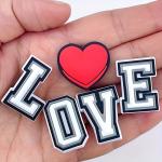 1pc Black White Alphabet Shoe Charm, PVC Shoe Accessory For Crocs, Wristband, Slipper,DIY Accessories Gifts For Holiday Party