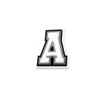1pc Black White Alphabet Shoe Charm, PVC Shoe Accessory For Crocs, Wristband, Slipper,DIY Accessories Gifts For Holiday Party