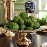 18 Pack Decorative Faux Dried Moss Balls- 6pcs 3.1" Artificial Green Plant Mossy Globes+ 12pcs 2.2" Handmade Sphere Moss Gift for Home Dough Bowl Vase Chinoiserie Decors Party Wedding Display