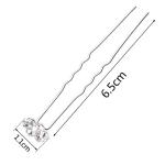 eBoot 40 Pack Flower Crystal Rhinestone Hair Pins with a Storage Bag for Bridal Wedding Hair Accessories (White)