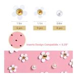 EnriQ Flower Charms for Bogg Bag,Cute Flower Accessories Charms Compatible with Bogg Bag Original All Models Insert Decorative Letter for Handbag Beach Tote Bag