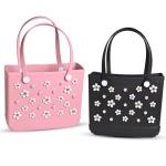 EnriQ Flower Charms for Bogg Bag,Cute Flower Accessories Charms Compatible with Bogg Bag Original All Models Insert Decorative Letter for Handbag Beach Tote Bag