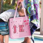 2PCS Letter Charms for Bogg Bag Insert - Decorative Accessories Compatible With Original All Models, Set for Handbag Beach Tote (Pink L)