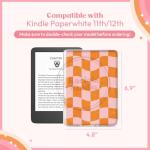 Kaciola 12PCS Inserts Cardstock Paper for Kindle, and 50PCS Scrapbook Stickers for Clear Case, 6.9"x4.8" Funny Theme E-Reader Back Cover Insert Decorating Accessories for Paper White 11th-12th