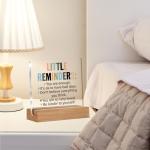 Inspirational Motivational Gifts Employee Appreciation Gifts Little Reminders You are Enough Clear Desk Decorative Sign Acrylic Sign With Wooden Stand for Office Desk Table Shelf