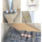12 Pieces Pearl Brooch Pins, Decorative Pins for Clothing Pants Dresses Jeans Shawl Cardigan Shirt,Women Brooch Pins Sweater Shawl Clips,Safety Pin Sweater Shawl Pins for Women Girls