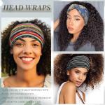 European American Women'S Bohemian Style Elastic Headscarf Fashionable Breathable Cotton Wide Brimmed Hair Accessories