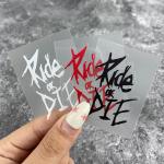 1PC Ride or Die Bike Frame Stickers Bicycle Top Tube Waterproof Vinyl Decals for MTB Bicycle Decorative Motorcycle Accessories