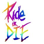 5.6 x 8 cm Bike Frame Stickers Ride or Die Top Tube Decals for MTB Bicycle Decorative Frame Bike Auto Motorcycle Accessories