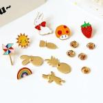 10-100PCS Enamel Badges Diversity Random Badges Animals Plants Metal Pins For Backpack Clothes Bag Hat Decor Jewelry Accessories