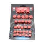 30pcs/set Motorcycle Accessories Nut Screw Cap Cover Head Body Decorative Engine Nut Bolt Cap Motocross Modified Parts Wholesale