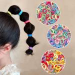 50/100Pcs Hair Bands for Children Colorful Nylon Scrunchie Hair Ties Rubber Band Kids Elastic Hair Leagues Girl Accessories