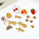 10-100PCS Enamel Badges Diversity Random Icons Plants Animal Badges Metal Pins Decor Backpack Clothes Brooch Jewelry Accessories