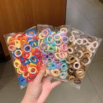 100PCS Women Girls Colorful Nylon Elastic Hair Bands Ponytail Hold Small Hair Tie Rubber Bands Scrunchie Hair Accessories