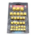 30pcs/set Motorcycle Accessories Nut Screw Cap Cover Head Body Decorative Engine Nut Bolt Cap Motocross Modified Parts Wholesale