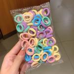 100PCS Women Girls Colorful Nylon Elastic Hair Bands Ponytail Hold Small Hair Tie Rubber Bands Scrunchie Hair Accessories