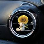 1PC Hoodie Kitten Finished Ventilating Clip Car Decoration Aromatreatment Acrylic Accessories