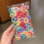 100PCS Women Girls Colorful Nylon Elastic Hair Bands Ponytail Hold Small Hair Tie Rubber Bands Scrunchie Hair Accessories