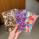 100PCS Women Girls Colorful Nylon Elastic Hair Bands Ponytail Hold Small Hair Tie Rubber Bands Scrunchie Hair Accessories