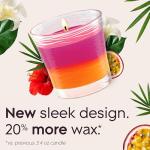 Glade 1-Wick Scented Candle Jar, 2in1 Hawaiian Breeze & Vanilla Passion Fruit, Air Freshener Infused with Essential Oils, 4.08 Oz, 2 Count