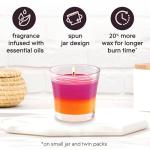 Glade 1-Wick Scented Candle Jar, 2in1 Hawaiian Breeze & Vanilla Passion Fruit, Air Freshener Infused with Essential Oils, 4.08 Oz, 2 Count