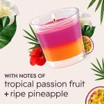 Glade 1-Wick Scented Candle Jar, 2in1 Hawaiian Breeze & Vanilla Passion Fruit, Air Freshener Infused with Essential Oils, 4.08 Oz, 2 Count