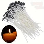 100pcs/30Pcs Smokeless Candle Wicks Soy wax Pure Cotton Core DIY Candle Making Pre-waxed Wick For Party Supplies