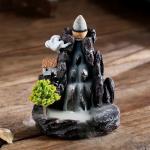 Incense Burner Mountains River Waterfall Fragrance Fireplace Backflow Aroma Smoke Zen Censer Holder Decoration for Home