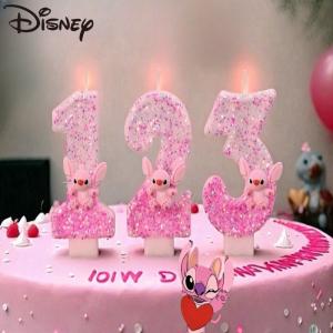 Disney Anime 0-9 Number Candle Cute Lilo & Stitch Cartoon Character Children Party Cake Plug-in Birthday Cake Decoration Gift