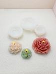 3 Sizes Peony Candle Silicone Molds, Silicone Molds Suitable For Making Candles, Soap, Gypsum, Resin, DIY Craft Scented Candles