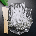 100pcs Waxed Cotton Candle Wicks Set with Stand Original Smokeless Candle Wicks Soy Oil Wax Core Woven Making Candles Supplies