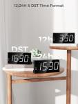 Alarm Clock for Bedroom, 2 Alarms Loud LED Big Display Plug in Simple Basic Digital Clock with USB Charging Port, Adjustable Volume, Dimmable, Snooze for Deep Sleepers Kids Elderly Home Office