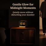 Housbay Wooden Sound Machine Alarm Clock for Bedrooms - Gentle Wake-Up with Birdsong, White Noise for Sleeping, Small Digital Clock for Phone-Free Routine