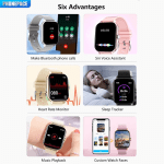 PHONEPACE Y13 Smart Watch with Call Function Fitness Tracker Heart Rate Monitor Alarm Clock for Outdoor Sports Monitoring