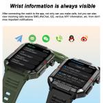 NFC GPS Men's Bluetooth Call Smart Watch 1.99'' HD Screen 120+ Sports Fitness Watch Outdoor Weather Data Waterproof Smartwatch