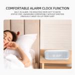 Wireless Charger Alarm Clock Time LED Light Thermometer Earphone Phone Charger 15W Fast Charging Dock Station for iPhone Samsung