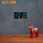 Giant Intelligent Digital Wall Clock｜One screen to control time-temperature-date, home technology pulls full!