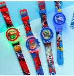 Flash Light Spiderman Kids Watches For Boys Cartoon Hello Kitty Mickey Children Watch Girls Student Clock Gifts free shipping