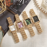 Hot Selling 2025 Fashion Women's Minimalist Square Quartz Watch Casual Sports Orange Silicone Women Gift Clock Watches