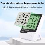 HTC-1 HTC-2 Digital Temperature Humidity Meter Electronic LCD Indoor Outdoor Thermometer Hygrometer Weather Station Clock