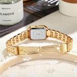 Hot Selling 2025 Fashion Women's Minimalist Square Quartz Watch Casual Sports Orange Silicone Women Gift Clock Watches