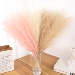 15/30PCS 42CM Artificial Fluffy Pampas Grass Boho Decor, Fake Reed Plants for Wedding Home Party Living Room DIY Vase Decoration
