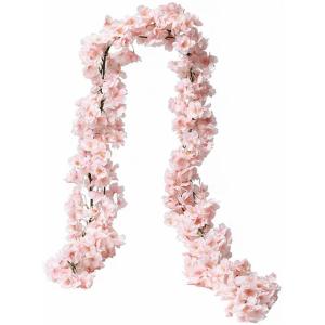 Artificial Flowers Sakura Cherry Blossom Rattan Wedding Arrangement Vine Home Decor Diy Silk Ivy Wall Hanging Photography Props