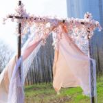 Artificial Flowers Sakura Cherry Blossom Rattan Wedding Arrangement Vine Home Decor Diy Silk Ivy Wall Hanging Photography Props