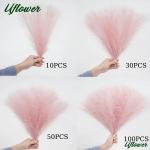 15/30PCS 42CM Artificial Fluffy Pampas Grass Boho Decor, Fake Reed Plants for Wedding Home Party Living Room DIY Vase Decoration