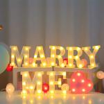1PC LED Alphabet&Number Lights For Home,Wedding,Proposal,Birthday,Party,Photo Prop, Battery Powered White Decorative Night Light