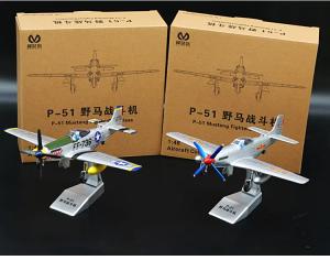 Diecast 1:48 Scale P51 Mustang Fighter Alloy Model Toy Simulates Military Combat Aircraft Model Souvenir Display Ornaments